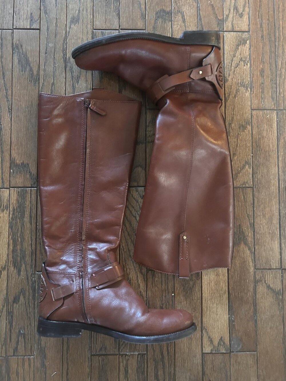 Tory Burch Brown Leather Tall Riding Boots – Size 8M